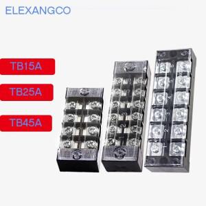 TB-1512 2512 구리 배선 단자 3/4/5/6/8/10 전류 블록 25A 커넥터 보드 45A