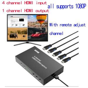 Ezcap264 4채널 HDMI 입력 비디오 캡처 카드 4x1 멀티뷰어 게임 녹화 박스 라이브 스트리밍 장치