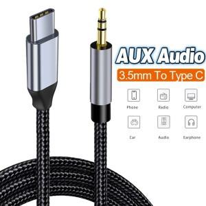 USB C ~ 3.5mm Aux 케이블 스피커 자동차 헤드폰 용 오디오 samsung 호환 샤오미호환 Realme  변환기 잭
