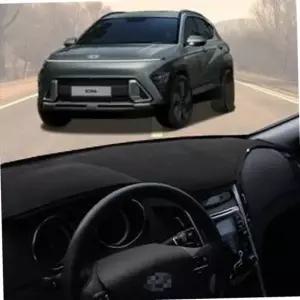 자동차 디올뉴코나 대시보드커버 미끄럼방지 블랙스티치 레드스티치 가죽 차량 난반사 눈부심 햇빛가리개