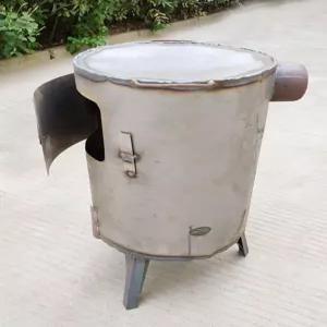 대형 소각로 스테인리스 시골 소각통 난로 농촌 화덕 장작 용광로 플랫 드럼통 화목