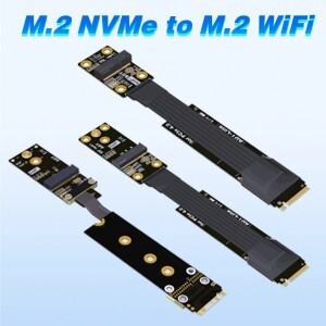 ADT M.2 NVMe 키 WiFi AE 솔리드 스테이트 드라이브 SSD 연장 케이블 R45SF 4.0 라이저 카드 PCIe 3.0 X1