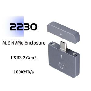 M.2 NVMe 2230 SSD 인클로저 USB C/A 어댑터 SN740/SN530/PM991a/BG4/BC711용 10Gbps USB3.2 Gen2 외부 케