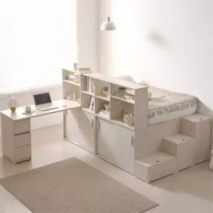 매트리스X 4종세트 슈퍼싱글벙커형침대 공간활용수납침대프레임