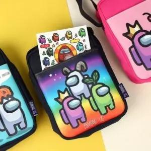 ( )어몽어스 사각 크로스백 파우치 무지개 삼총사