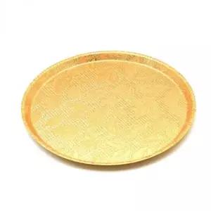 업소용 골드 원형 쟁반 식당용 스테인리스 서빙 트레이