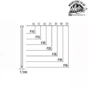 [골드스마일]전기 에어타카용35mm네일형타카핀F35한통 목재타카 손