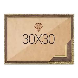 보석십자수액자 30x30 고급형 슬림 앤틱월넛 (KYR-WCA7294)