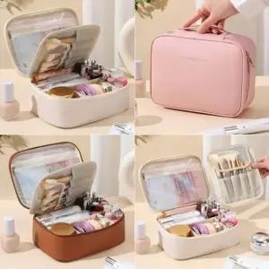 큰손 뷰티파우치 가방 화장품 메이크업 휴대용 대용량 사각 보부상 여행용 정리 수납 미용 네일아트