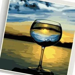 DIY 페인팅 바다를 담은 와인잔 페인팅키트 만화영화 (KYR-WFJLDNQ)