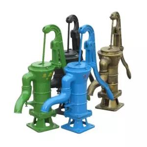 작두 펌프 수동 우물 지하수 옛날 시골 농사용 양수기 블루