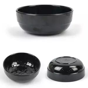 멜라민 MR04HX84 라면 국수 비빔밥 그릇 21x7cm 15호 블랙