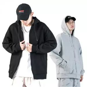 [골드스마일]간절기 루즈핏 후드 집업 남녀공용 트레이닝 점퍼 아우터 얇은 잠바