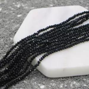 2mm 론델컷 크리스탈 - 블랙/꽃반지/팔찌재료/DIY