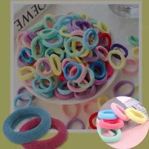 100P 도넛링 머리끈 통통 대용량 헤어끈 무매듭 WF0EBAF