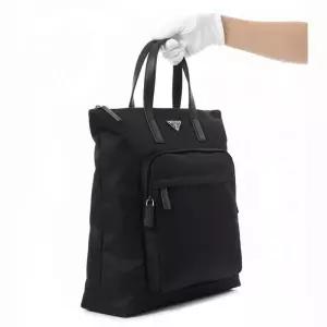 프라다 리나일론 사피아노 가죽 토트백 25FW