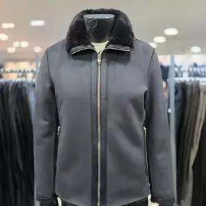 [레노마]F/W 네이비 프리미엄 양가죽 배색 양면 숏 무스탕 OHMLU55_BP