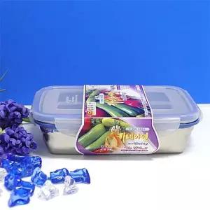 주방용품 다용도음식용기 스텐 1.1L보관용기 사각밀폐용기 주방용품