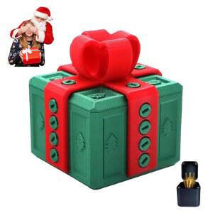 깜짝 장난 퍼즐 선물 상자 u2013 재미있는 손가락 스위치 장난감, 나사가 달린 3D 프린팅 성가신 상자, 모든 경우를 위한 장난, 크리스마스를 완벽한 개그 (그린)