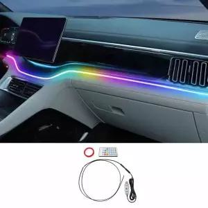 BYD Seal U Song Plus Dm-i Ev -2024 네온 자동차 LED 실내등 RGB 앰비언트 라이트 광섬유 키트 앱 무선 포