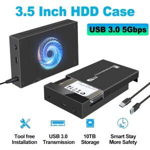 HDD 케이스 3.5 2.5 인치 SATA-USB 3.0 어댑터 외장 하드 드라이브 인클로저 리더 SSD 디스크 박스 PC용 Ca