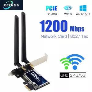 1200Mbps 무선 PCI-e 어댑터 802.11ac Bluetooth 4.0 WiFi Wlan 카드 Win 7 10 11 용 2.4G/5GHz 데스크탑 W
