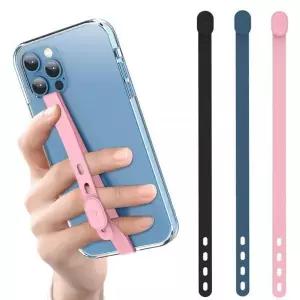 길이조절 실리콘 폰 스트랩 휴대폰 핑거 스트랩 줄 고리 블랙 그린 핑크