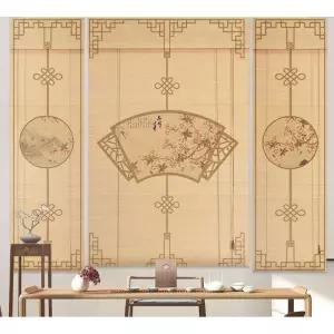 일식집커튼 입구 대나무 인테리어 문발 음영 가리개 찻집 블라인드 주방 식당