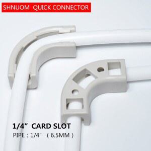 정수기 부품 호스 플로우 벤드 클립 90 도 1/4 인치 PE 튜브 엘보 코너 장치 고정 시트 파이프 그루브 전환 액세서리