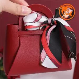 다채로운 색상 스카프 스타일 선물 가방 생일 기프트백 포장용데코백