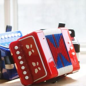 어린이 아코디언 뮤지컬 장난감 미니 악기 유아 초보자 교육 선물 소녀를 조기 소년