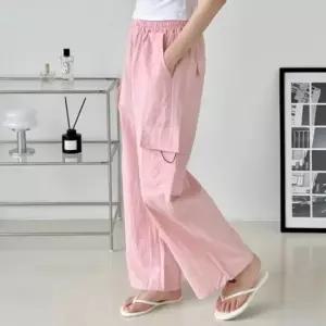 [라일리여성의류] Rly 바스락레이디 카고바지 허리 오버핏 하의 끈 카고