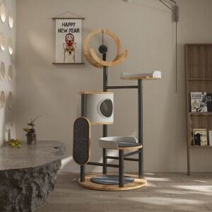 튼튼한 캣타워 고양이 스크래쳐 호텔 세트 해먹 가구 숨숨집 타워 캣폴 대형 놀이터