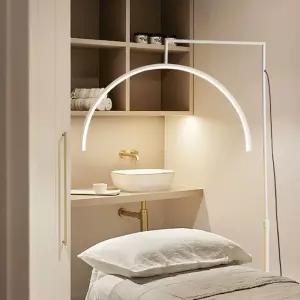 뷰티샵 반달 조명 스탠드 미용실 검정 메이크업 백색 블랙