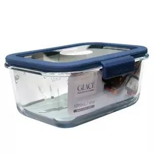 유리 밀폐용기 반찬통 김치통 내열 유리 용기 1200ml