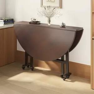 접이식 원형 테이블 이동식 간이 폴딩 원탁 화이트