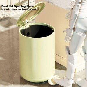 풋 핸드 프레스 타입 쓰레기통 주방 욕실 거실 대용량 청소 도구 12 L 15L