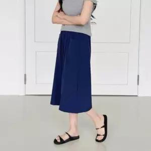 [라일리여성의류] Rly 자이븐 빅와이드 올데이아이스소재 칠부 치마바지