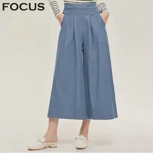 [포커스] 투 핀턱 데님 와이드 팬츠_VF6S1PT7001