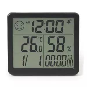 스마트 GUD816V7 디지털 시계 온습도 알람 날짜 스톱워치 블랙