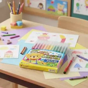 마르지 않는 노마르지 유아 사인펜 24색 수성 사인펜