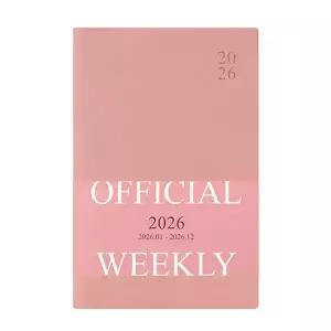 인디고 다이어리 2026 오피셜 열두달 B6 위클리 스케줄러 날짜형 32절 주간 업무용 핑크무스