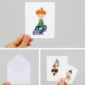 생일 일러스트 그림 엽서 기념일 축하 미니 레터 디자인 포스트카드 봉투 세트