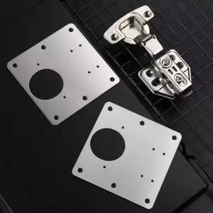 [모두모아]경첩 보강판 10개입 플레이트 수리 보조판 힌지 장롱 보강플레이트 싱크대