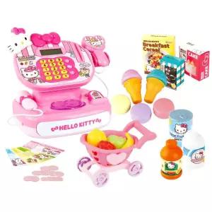 유아 헬로키티 핑크 계산대 마트놀이 세트 여아 장난감 여자아이 선물용 학습