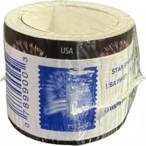 영원한 스타 스팽글 배너 우표 USPS 퍼스트 클래스 편지 무료 1롤