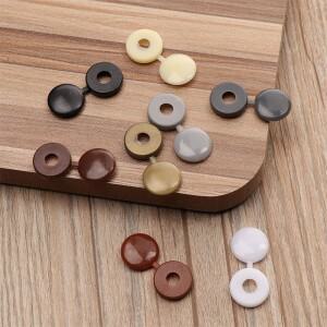 100Pcs 힌지 플라스틱 스크류 캡 커버 접이식 스냅 보호 자동차 가구 장식 너트 하드웨어