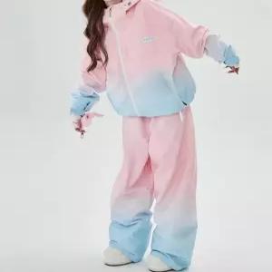 핑크스키복세트 여성보드복세트 방수 방풍 여자보드복