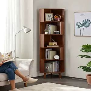 코너책장 틈새 우드 책꽂이 선반 수납장 모서리 서재 거실 원목 인테리어 사무실 모던
