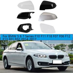 BMW 호환 5 6 7 시리즈 F10 F11 F18 F07 F06 F12 F13 F01 F02 2014- 자동차 좌우 후방 미러 프레임 커버 하